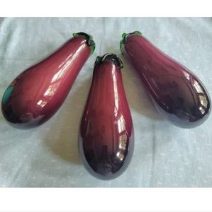 Vintage Glass Eggplants Set Of 3